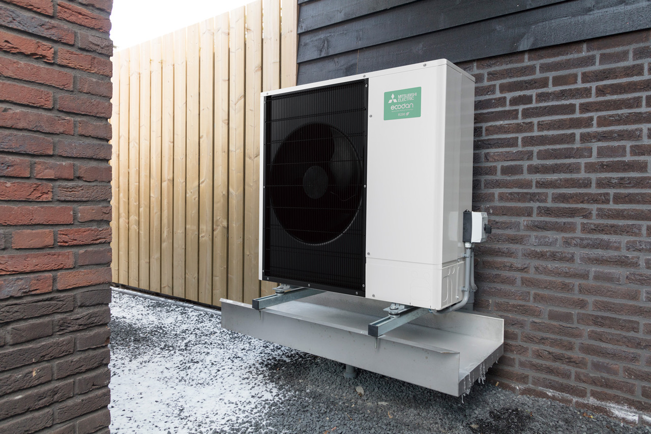 Mitsubishi electric buitendeel warmtepomp winter ijsvorming